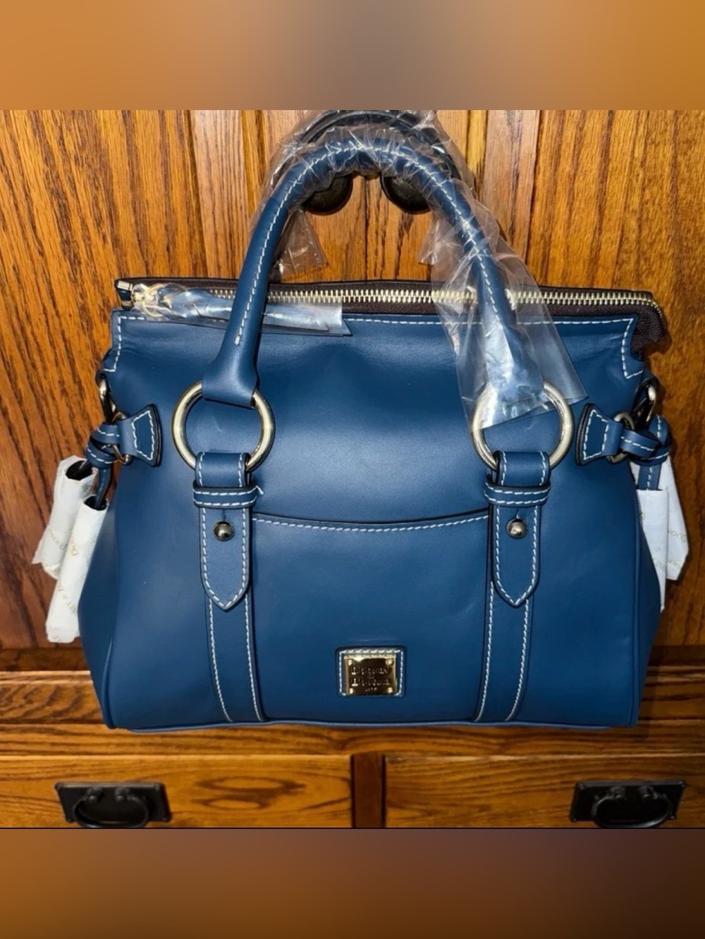 NWT Dooney & Bourke Deep Teal Penrose Satchel 30